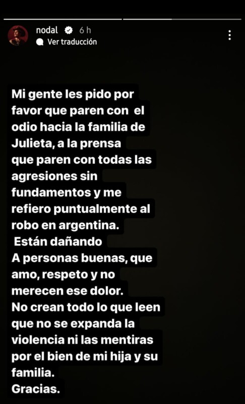 Christian Nodal pide que se detenga el odio en contra de la familia de Cazzu
