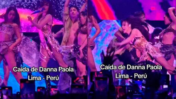 Danna sufre de dolorosa caída durante show en Perú