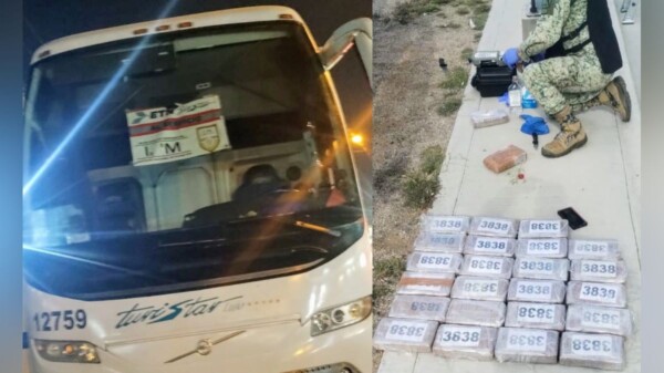 El INM se deslinga de un autobús que transportaba droga en Baja California