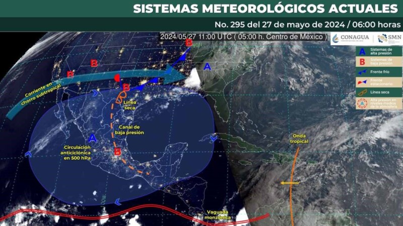 Pronóstico del clima para hoy lunes 27 de mayo 2024 en Quintana Roo