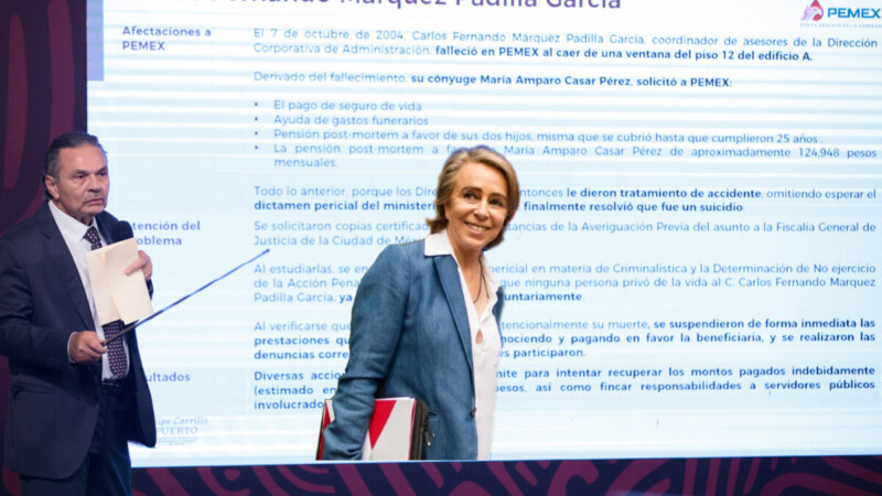 Ordena juez que Pemex vuelva a pagar pensión a Amparo Casar