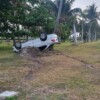Vuelca conductor en la Zona Hotelera de Cancún