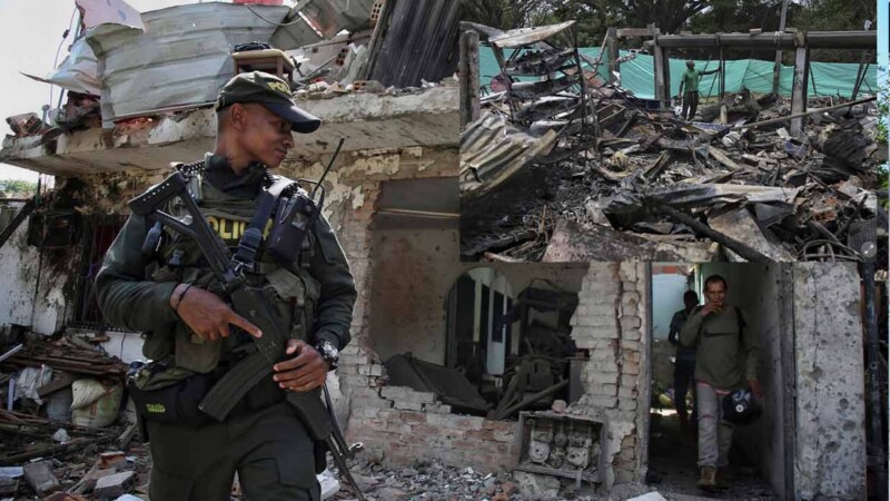 Guerrilla ataca a bombazos estación de policía en Colombia