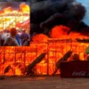 Arde plaza de toros en feria de Panabá, Yucatán