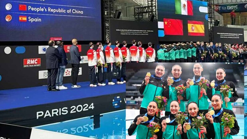 Selección de natación artística de México gana oro en Copa del Mundo