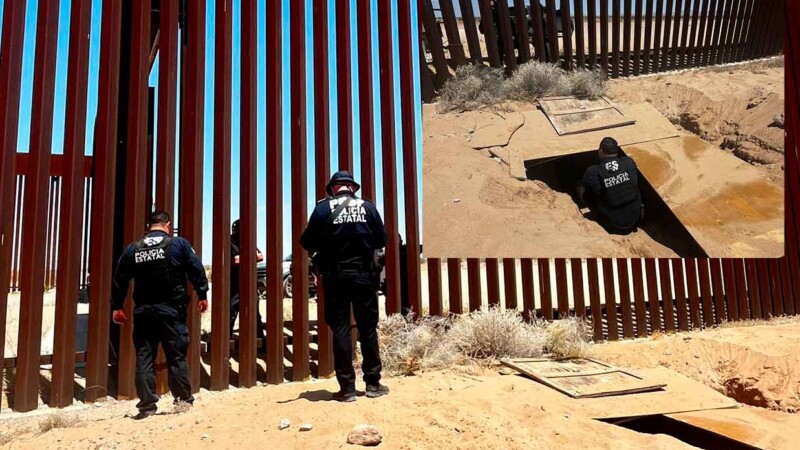 Descubren túnel clandestino en frontera de Sonora con Arizona