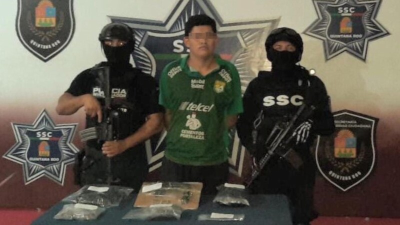 Detenido por delitos contra la salud y portación de arma de fuego