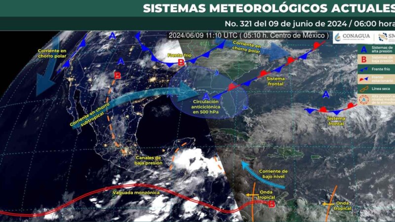 Pronóstico del clima para hoy domingo 9 de junio 2024 en Quintana Roo