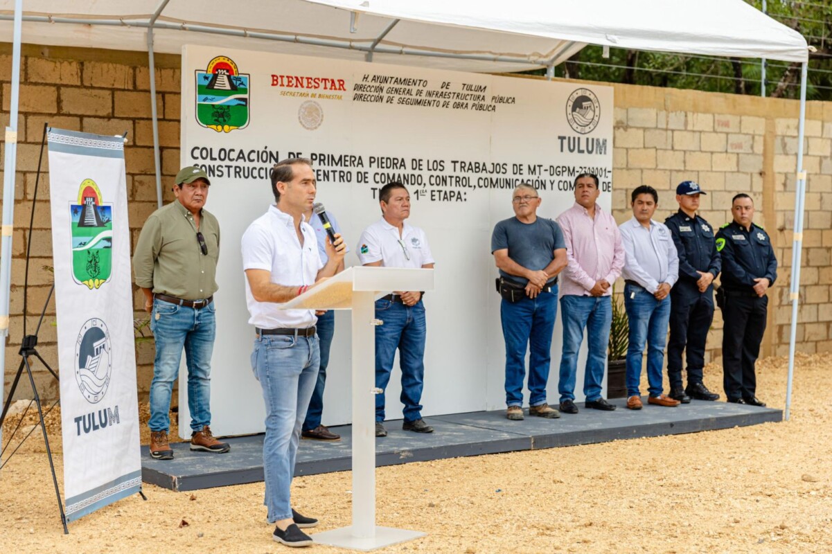 El edil destacó que esta obra transformará la Seguridad de Tulum, porque contarán con un sistema de tecnología e inteligencia policial.