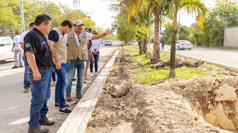 Diego Castañón supervisa tres obras para la avenida La Selva de Tulum