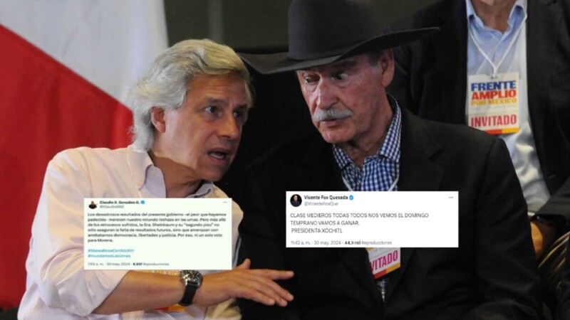 Violan veda electoral Claudio X y Fox, piden votar por Gálvez