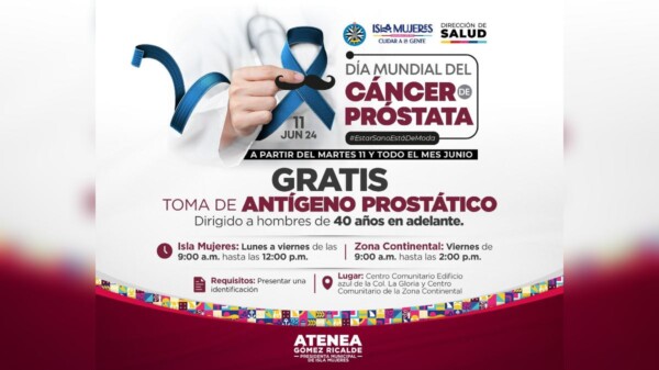 Gobierno de Isla Mujeres realiza pruebas gratuitas para detectar el cáncer de próstata