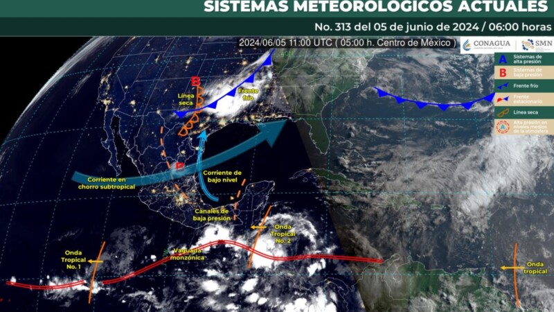Pronóstico del clima para hoy miércoles 5 de junio 2024 en Quintana Roo