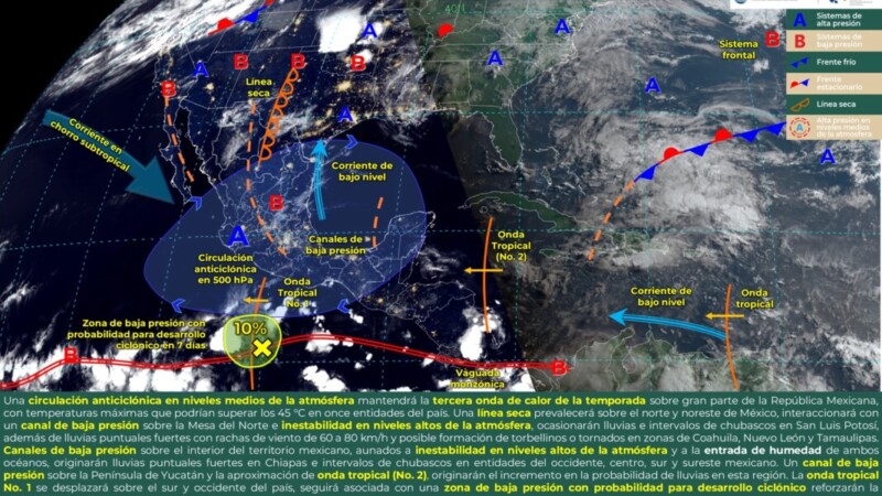Pronóstico del clima para hoy lunes 3 de junio 2024 en Quintana Roo