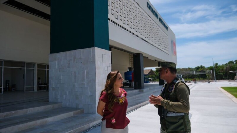 Supervisa Mara Lezama obras de la estación del Tren Maya en Chetumal