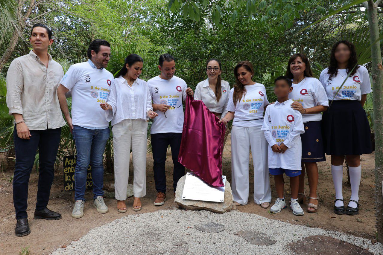 Refrendan Pablo Gutiérrez y Mara Lezama compromiso con el medio ambiente; celebran feria ambiental y develación de placa en el Parque Ecológico Kabah.