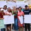 Atenea Gómez Ricalde celebra triunfo con las familias de los poblados de Zona Agrícola y Francisco May
