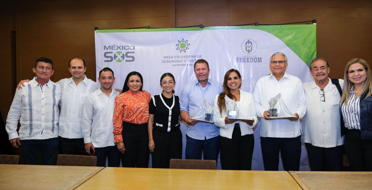 Los resultados obtenidos por el trabajo que encabeza la gobernadora Mara Lezama fueron reconocidos por México SOS, las Mesas Ciudadanas de Seguridad y Justicia de Quintana Roo y Fundación Freedom.