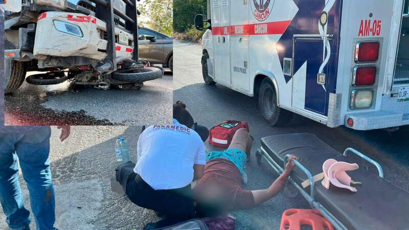 Atropellan a dos motociclistas en Arco Vial de Cancún 