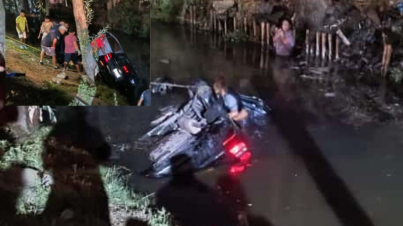Familia cae en auto a canal de Xochimilco y mueren dos