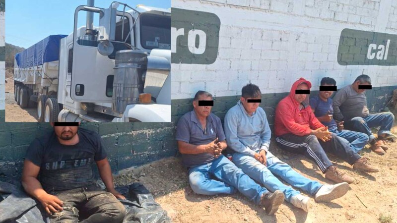 Detienen a seis personas por robo de camión en Oaxaca