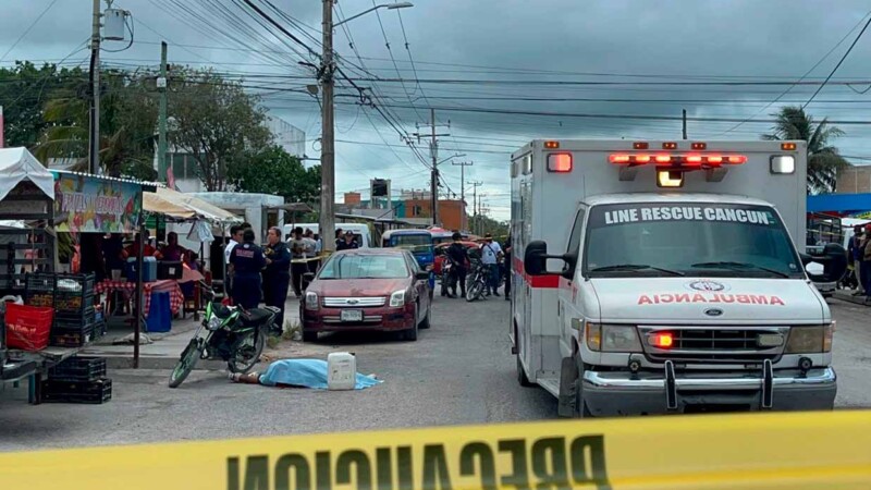Ejecutan a balazos a joven en fraccionamiento de Cancún