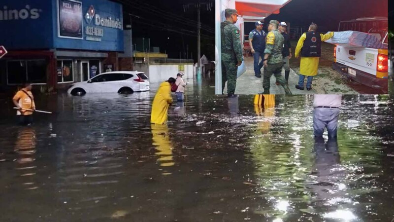 Intensas lluvias inundan Chetumal