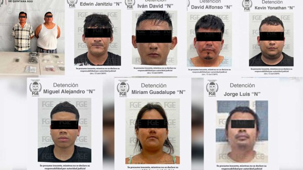 Detienen a nueve presuntos narcomenudistas en Quintana Roo