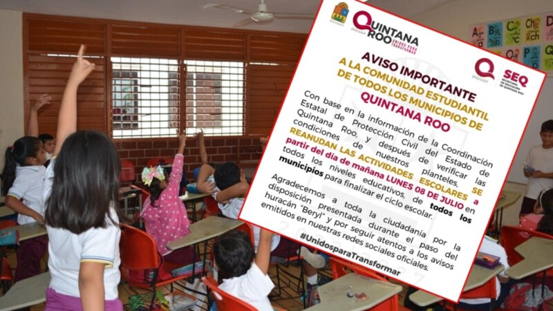 Anuncia Mara Lezama reanudación de actividades escolares el lunes 8 de julio para concluir ciclo escolar