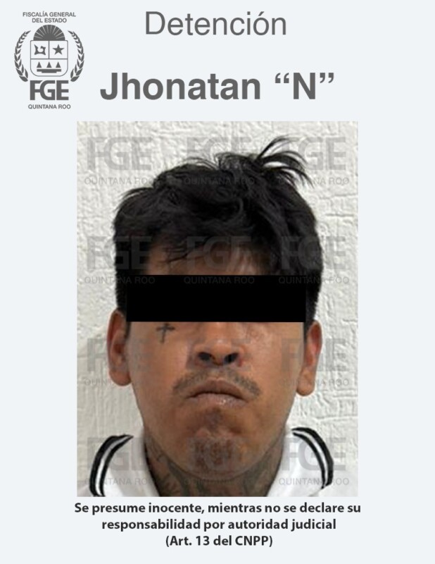 Capturan a otro implicado en una ejecución en Plaza Península de Cancún; con Jhonatan “N” ya son cinco los detenidos por el homicidio registrado en abril pasado.