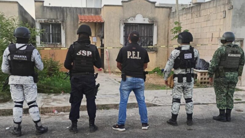 Aseguran droga, arma y cartuchos durante cateos en Valladolid, Yucatán