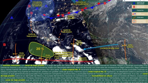 Pronóstico del clima para hoy viernes 19 de julio 2024 en Quintana Roo
