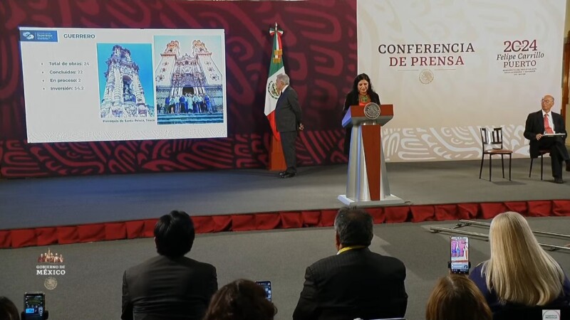 Patrimonio cultural dañado por sismos, 92.9 % restaurado