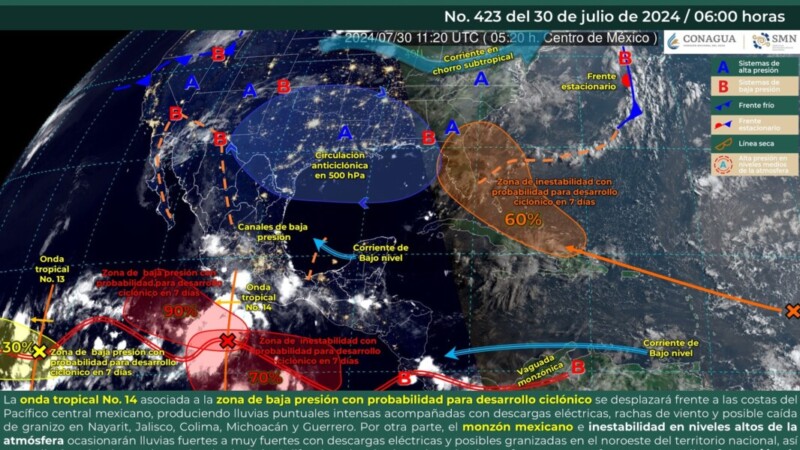 Pronóstico del clima en Quintana Roo para hoy martes 30 de julio 2024