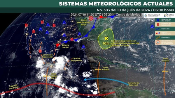 Pronóstico del clima en Quintana Roo para hoy miércoles 10 de julio 2024