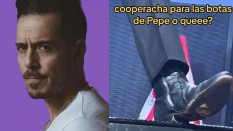 Critican a José Madero por usar botas rotas en concierto