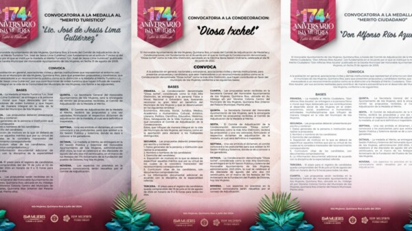 Entregará Isla Mujeres medallas al Mérito Turístico y Ciudadano