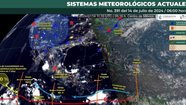 Pronóstico del clima para hoy domingo 14 de julio 2024 en Quintana Roo