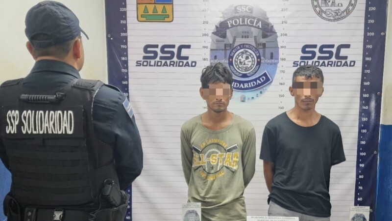 Playa del Carmen Detienen en Nuevo Noh-Bec a dos narcomenudistas