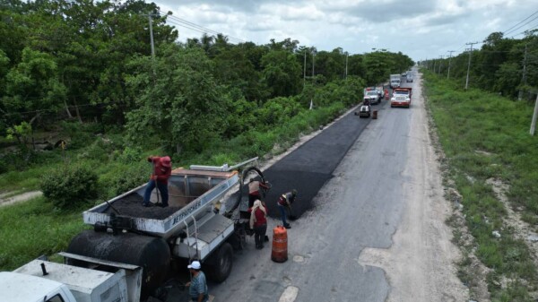 Rehabilita Gobierno de Ana Paty Peralta entrada/salida de Cancún–Mérida