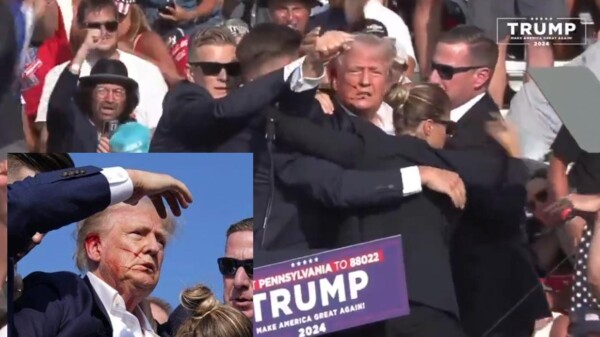 Balean a Donald Trump en evento público