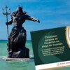 Clausura Profepa estatua de Poseidón en Yucatán