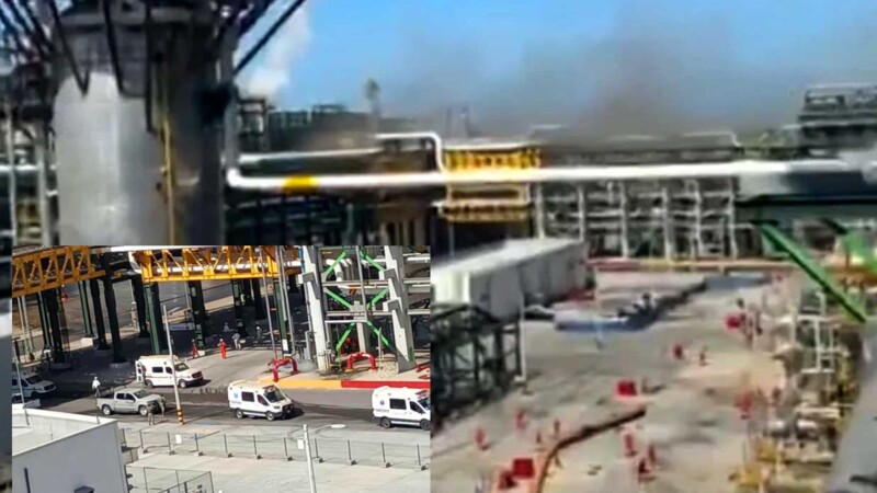 Evacuan a trabajadores de refinería en Tabasco por fuga de gas