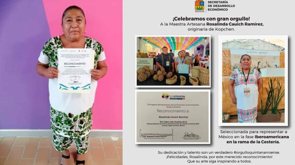 Artesana de Kopchén representa a México en el Premio Iberoamericano de Artesanías