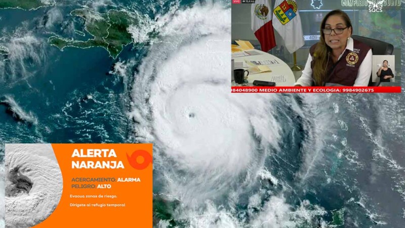 Se emite Alerta Naranja para el sur de Quintana Roo