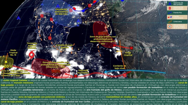 Pronóstico del clima para hoy viernes 2 de agosto 2024 en Quintana Roo