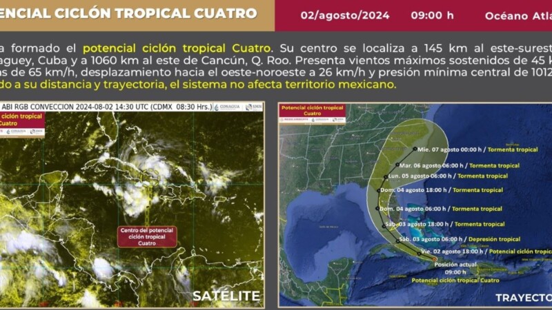 Clima: Se forma potencial ciclón tropical en el Atlántico