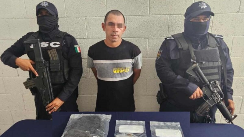 Capturan a sujeto por delitos contra la salud en Cozumel