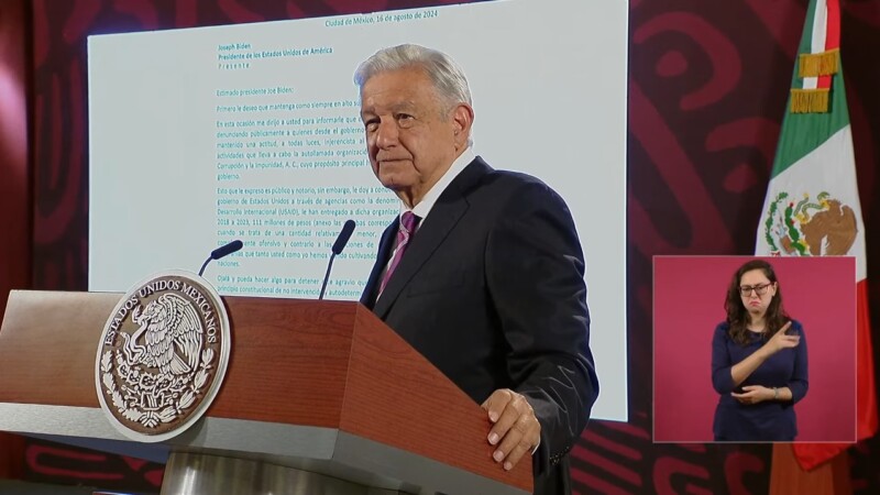Revela AMLO carta a Biden sobre financiamiento a MCCI