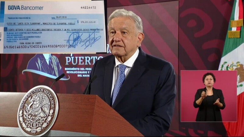 No a chantajes, no al lucro: AMLO; ejidatarios cobraron en 2018